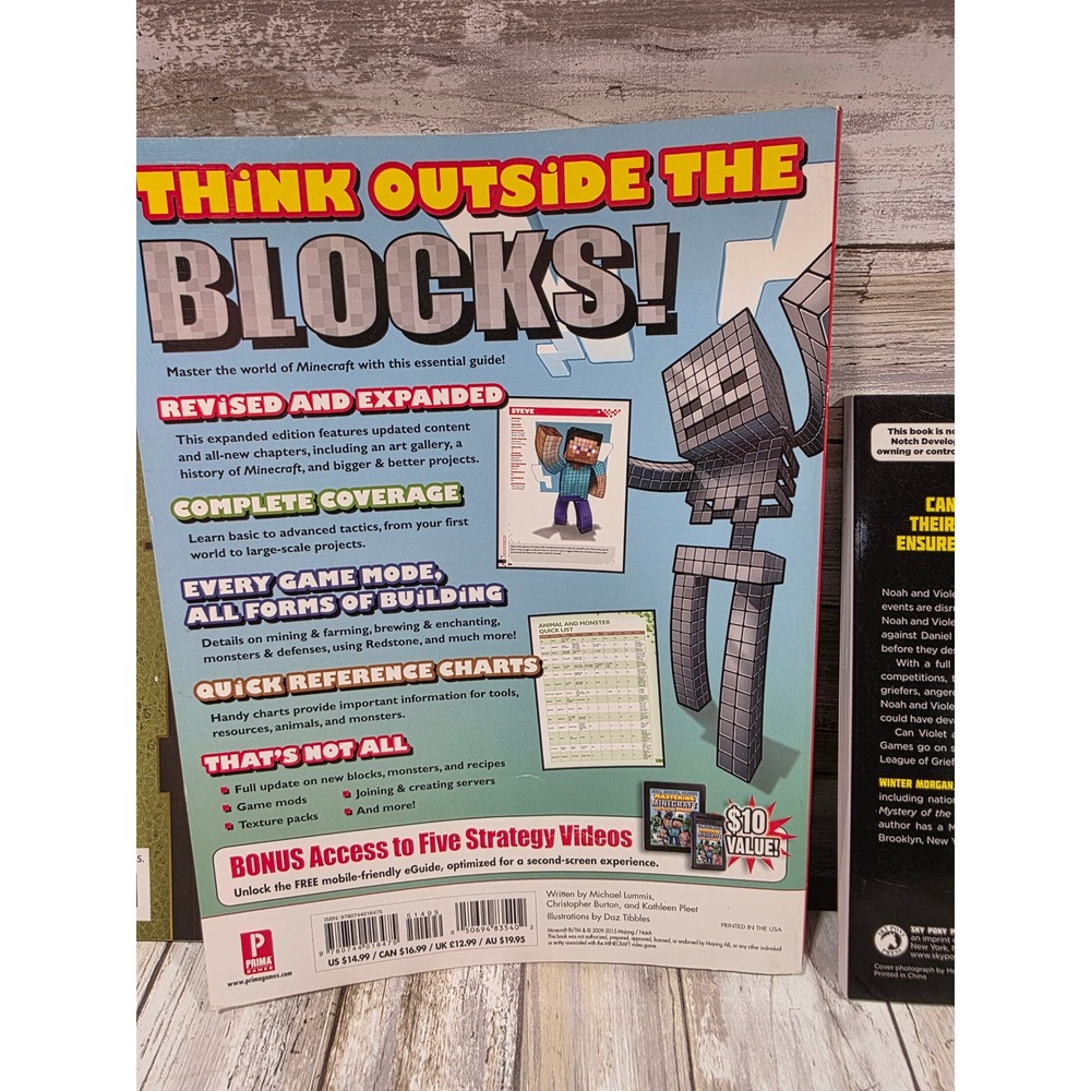 Minecraft Book Lot Essential Handbook Mastering Minecraft The‎ Griefers Revenge - Picture 7 of 9